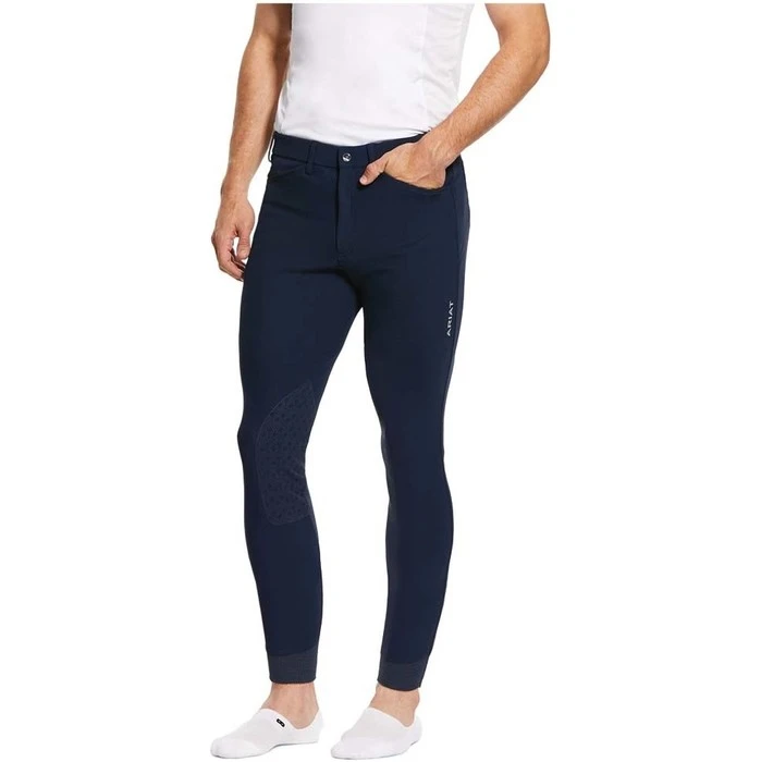 2022 Ariat Mens Tri Factor Grip Knee Patch Breech 10030540 - Navy 3 2022 Ariat Mens Tri Factor Grip Knee Patch Breech 10030540 - Navy