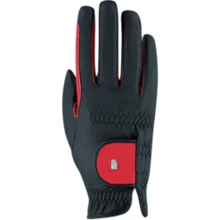 2022 Roeckl Malta Riding Gloves 301335 - Black / Red Colour Black / Red