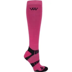 2022 Woof Wear Winter Riding Sock WW0015 - Pink / Navy Colour Navy/Pink