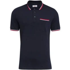 2023 Alan Paine Mens Shoreham Pique Polo Shirt LS1801 - Navy Colour Navy