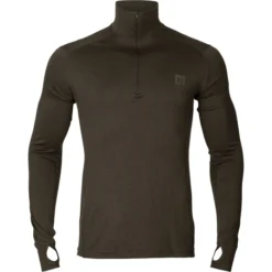 2023 Harkila Mens Base All Season Half Zip Top 2001060 - Shadow Brown
