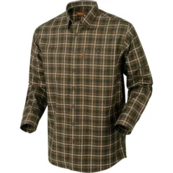 2023 Harkila Mens Milford Shirt 140106415 - Beech Green Check