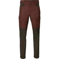 2023 Harkila Mens Scandinavian Trousers 110127807 - Bloodstone Red / Shadow Brown Colour Shadow Brown/Bloodstone Red