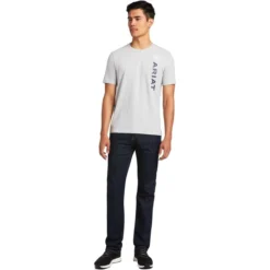 2022 Ariat Mens Vertical Logo Short Sleeve T-Shirt 10039193 - Heather Grey -Vogemate Sales Store 4688 202220Ariat20Mens20Vertical20Logo20Short20Sleeve20T Shirt201003919320 20Heather20Grey3.700x700