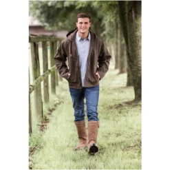 2023 Ariat Mens Medal Button Polo 10035392 - Heather Grey -Vogemate Sales Store 5853 F21 WMS ENGL GermanyLIfestyle G5A8510 RTL.700x700