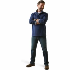 2023 Ariat Mens Portola 1/2 Zip Sweatshirt 10043783 - Navy -Vogemate Sales Store 5859 10043783 full.700x700