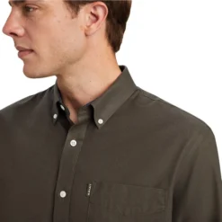 2023 Ariat Mens Clement Shirt 10042099 - Earth Heather -Vogemate Sales Store 6525 202320Ariat20Mens20Clement20Shirt201004209920 20Earth20Heather20Close20Up.700x700