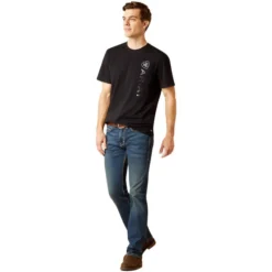 2023 Ariat Mens Vertical Logo T-Shirt 10046108 - Black Colour Black -Vogemate Sales Store 6533 202320Ariat20Mens20Vertical20Logo20T Shirt201004610820 20Black203.700x700