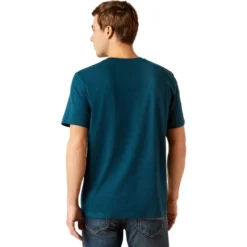 2023 Ariat Mens Vertical Logo T-Shirt 10046108 - Reflecting Pond Colour Reflecting Pond -Vogemate Sales Store 6534 202320Ariat20Mens20Vertical20Logo20T Shirt201004610820 20Reflecting20Pond202.700x700