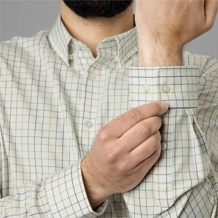 2023 Harkila Mens Allerston Long Sleeve Shirt 140114515 - Emerald Green / White 6 2023 Harkila Mens Allerston Long Sleeve Shirt 140114515 - Emerald Green / White - Image 4