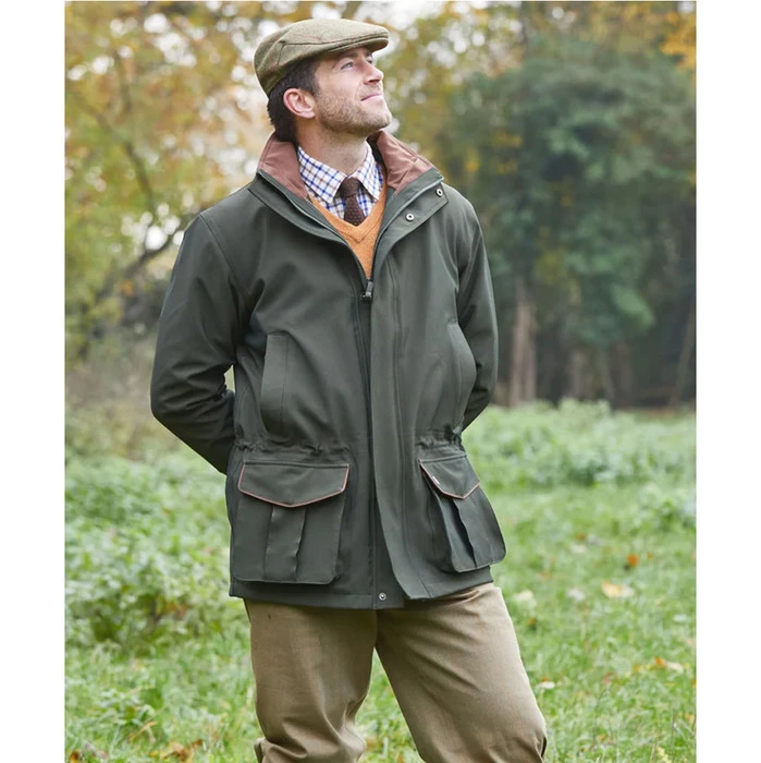 2023 Alan Paine Mens Stancombe Waterproof Shooting Coat STNGCOT - Olive 10 2023 Alan Paine Mens Stancombe Waterproof Shooting Coat STNGCOT - Olive - Image 8
