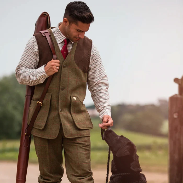 2023 Alan Paine Mens Combrook Tweed Gilet COMGWCT - Sage Colour Sage 9 2023 Alan Paine Mens Combrook Tweed Gilet COMGWCT - Sage Colour Sage - Image 7