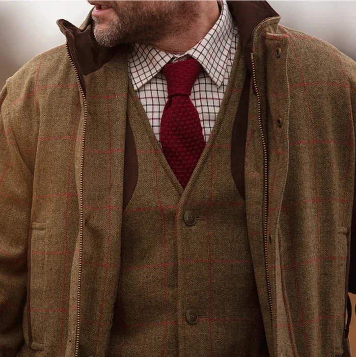 2023 Alan Paine Mens Combrook Tweed Gilet COMGWCT - Sage Colour Sage 8 2023 Alan Paine Mens Combrook Tweed Gilet COMGWCT - Sage Colour Sage - Image 6