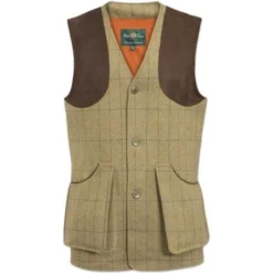 2023 Alan Paine Mens Combrook Tweed Gilet COMGWCT - Elm Colour Elm