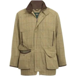 2023 Alan Paine Mens Combrook Waterproof Tweed Shooting Coat COMGCOT - Elm