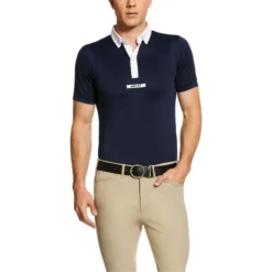 Ariat Mens Tek Short Sleeve Show Shirt 10030557 - Navy