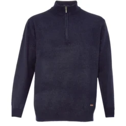 Dubarry Mens Mullen Half Zip Crew Sweater Navy