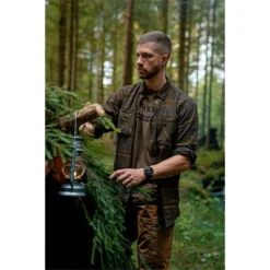 2022 Harkila Mens Pajala Shirt 140102038 - Green / Brown -Vogemate Sales Store Harkila Mens Pajala Shirt Green Brown C.700x700